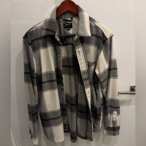 Pull&Bear Black and White Checkered Shirt